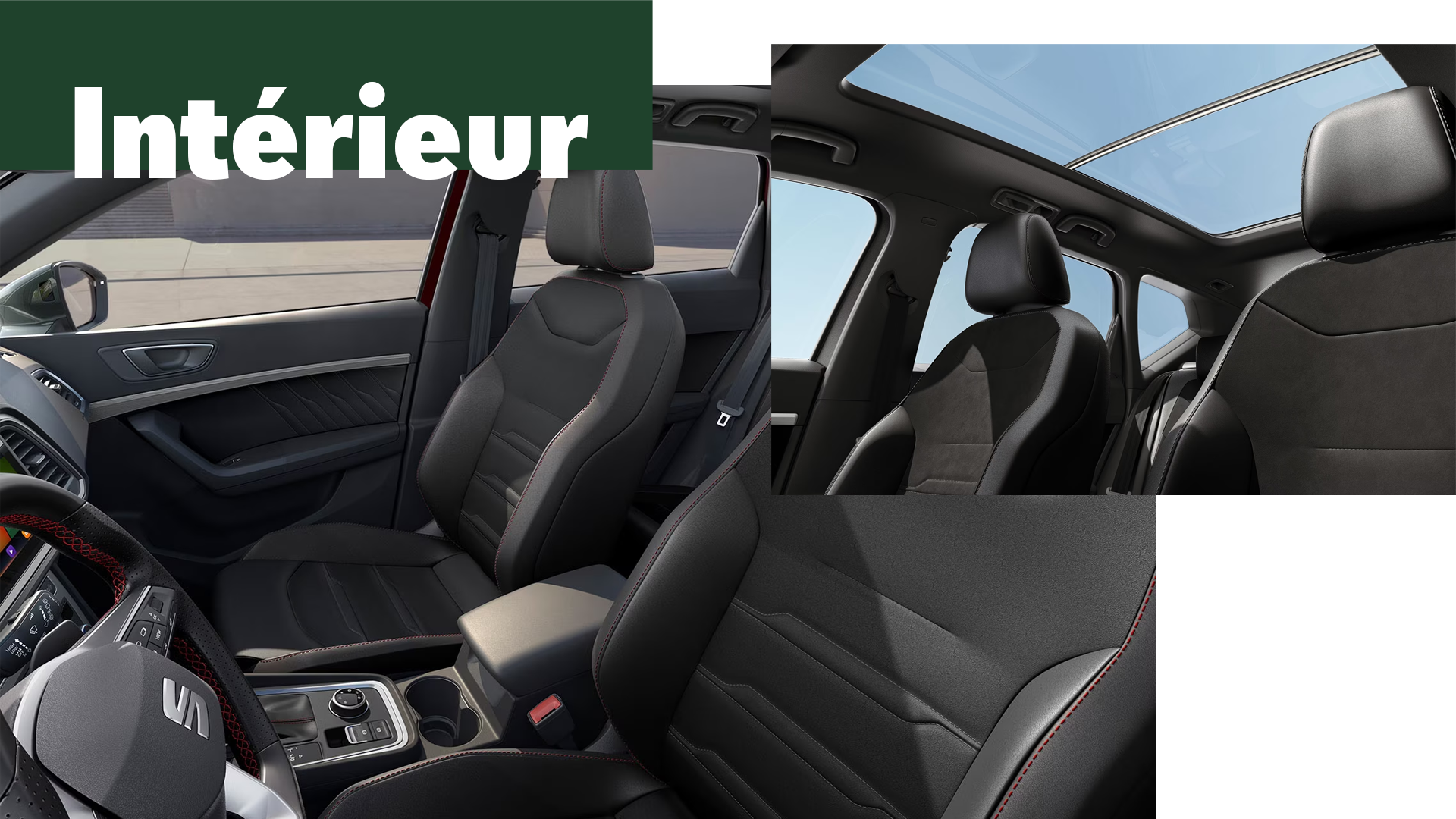 SEAT Ateca - Le SUV Urbain qui surprend par son habitacle sophistiqué grâce aux touches d’aluminium à l’avant comme à l’arrière.
